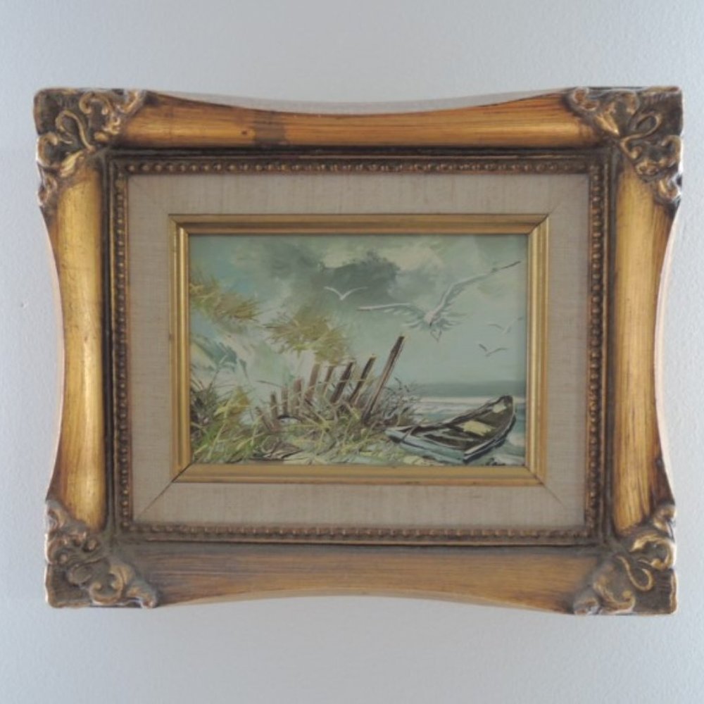 Oil Painting by Panetere 11 X 9 "California School of Painters" Seascape Scene